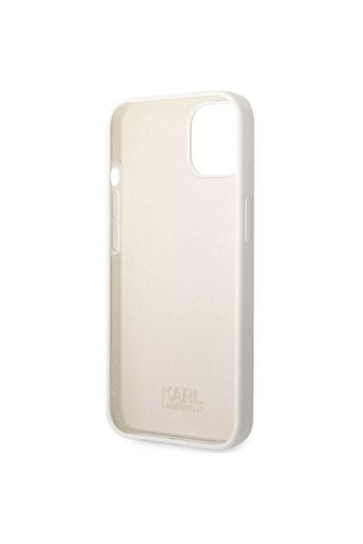 Karl Lagerfeld Carcasă de protecție Ikonik NFT din silicon lichid pentru iPhone 13, albă