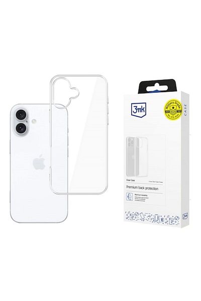 3MK Clear Case Protective Cover for iPhone 16 Plus, Transparent