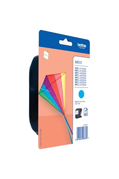 Brother LC223C Ink Cartridge, 550 Pages, Cyan