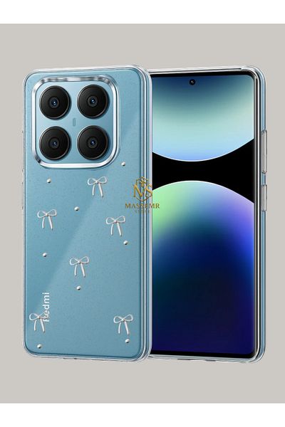 Massemr حافظة سيليكون منقوشة متوافقة مع Redmi Note 14 Pro 4G - حماية مرنة وتصميم أصلي