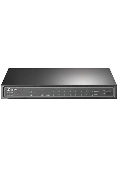 TP-LINK Switch TL-SG1210P, 9x1000Mbps (8xPOE+) + 1xGigabit SFP, black