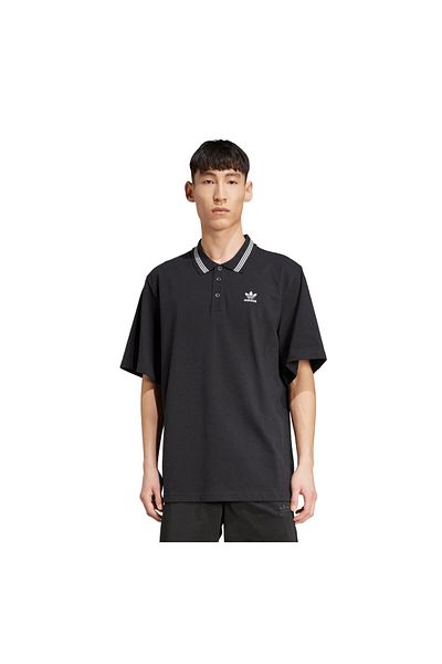 adidas JW5897-E Loose Polo Ανδρικό T-Shirt Μαύρο