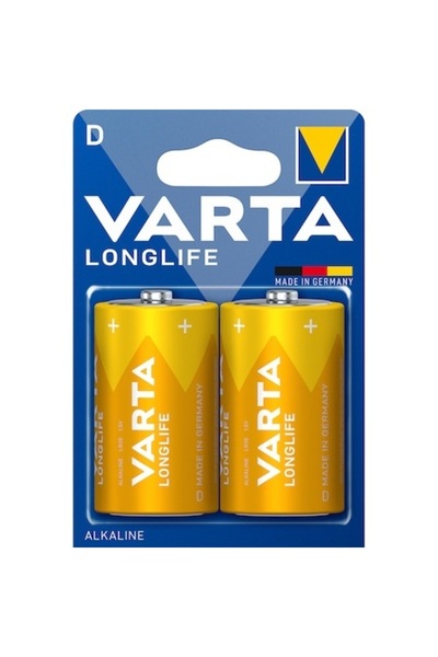 Varta Set 2 baterii, Varta, Alcalin, LR20D, Auriu