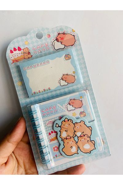 synshop Capybara Capybara Spiral Velcro Notepad - Notepad Paper Block Note
