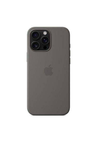 Apple Husă din silicon cu MagSafe pentru iPhone 16 Pro Max - Gri Piatră