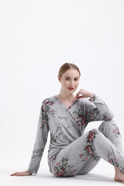 Andrella Kadın Mevsimlik İkili Pijama ve Gecelik Takımı Serin Tutan Doğal Bam...