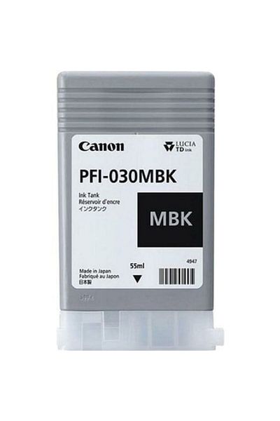 Canon PFI-030MBK Matte Black Ink Cartridge, 55ml
