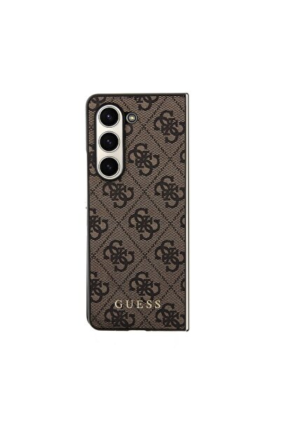 Guess 4G Charms Protective Case for Samsung Galaxy Z Fold 5, Brown