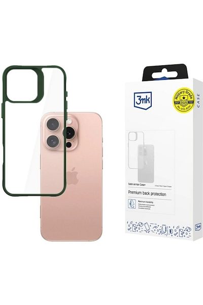 3MK Protective Case Satin Armor Case+ for iPhone 16 Pro, Green