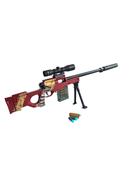 SDX Market Toy rifle with manual loading, scope, 106 cm, puffer-type foam suc...