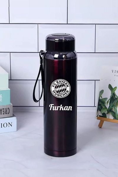 İŞTE BU 1 Liter Stainless Steel Team Emblem Printed Thermos |   12 Hours Hot and Cold Keeping |   Durable Structure