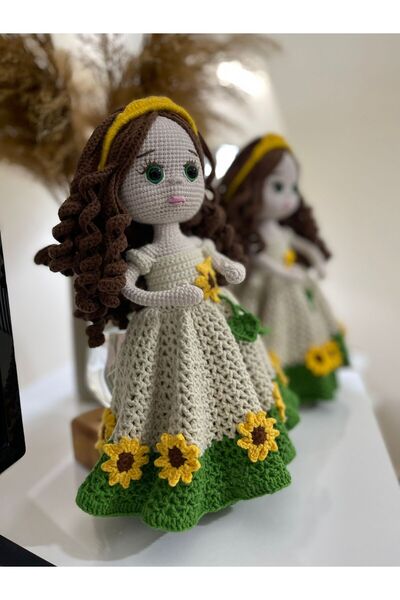 Wanderlust Sevimli Oyun Arkadaşı Örgü Saçlı Etekli El Yapımı Amigurumi Bebek ...