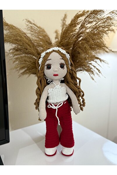 Wanderlust Sevimli Oyun Arkadaşı Örgü Saçlı Etekli El Yapımı Amigurumi Bebek ...