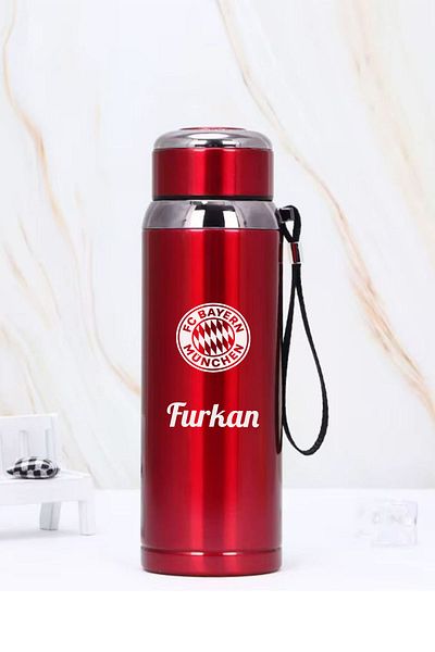 İŞTE BU 1 Liter Stainless Steel Team Emblem Printed Thermos |   12 Hours Hot and Cold Keeping |   Durable Structure