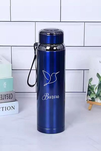 İŞTE BU 1 Liter Stainless Steel Bird Printed Thermos |   12 Hours Hot and Cold Keeping |   Durable Structure