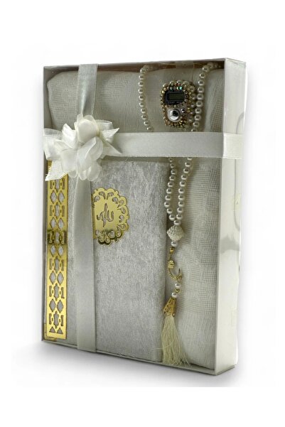 Rabia Tasarım ÇEYİZLİK SECCADE ZİKİRMATİK TESBİH SETİ ANNE MEVLİD NAMAZ SETİ