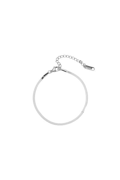 ESJ Stainless Steel Italian Crushed Chain Snake Back Unisex Bracelet 2 mm 16+5 cm