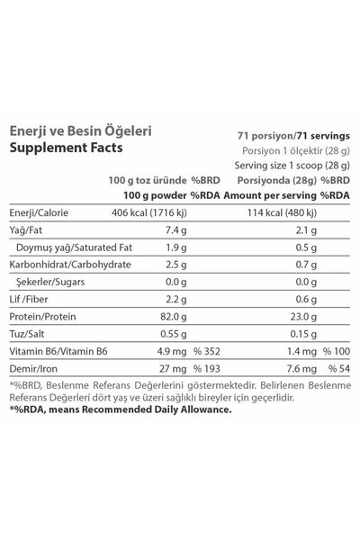 Hardline Vmax 2000 gr Çikolata Aromalı Vegan Protein