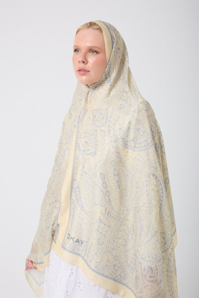 OKAY SCARFS Silver Sun Ethnic Pattern Shal