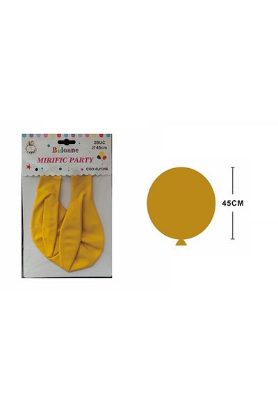 SDX Market Set of 2 Balloons, Mirific Party, Yellow, 45 cm, Latex