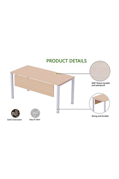 Mahmayi Figura 72-16 U-Shaped Conference Meeting Table for Office - 12 Seater, Oak