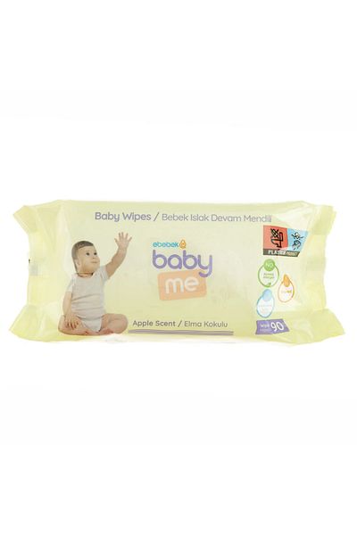 Baby&Me مناديل مبللة معطرة بالتفاح 90 قطعة