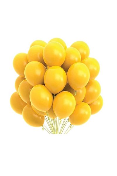 SDX Market Set of 50 latex balloons, Yellow, 25 cm