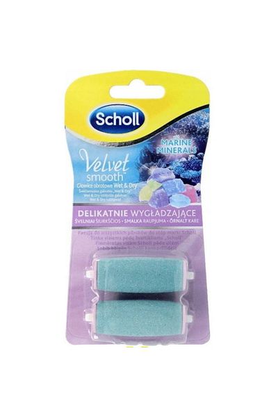 SCHÖLL Set de 2 rezerve de pile electrice Scholl Velvet Smooth cu cristale de diamant, albastre