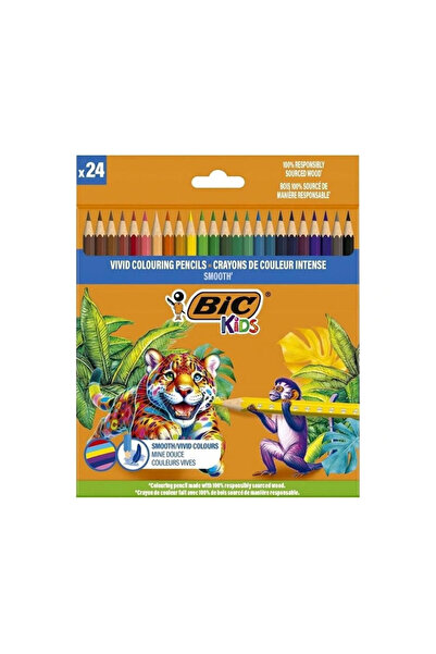 Bic Kids Smooth Kuru Boya 24 Renk 525787