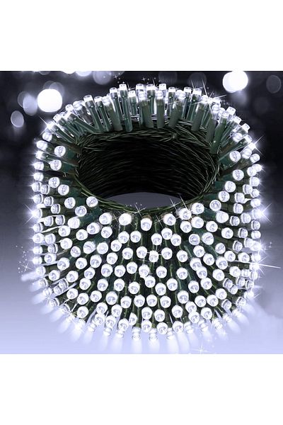 OEM Instalație liniară de brad de Crăciun, 80m, 800 LED-uri, 8 efecte luminoase, alb rece