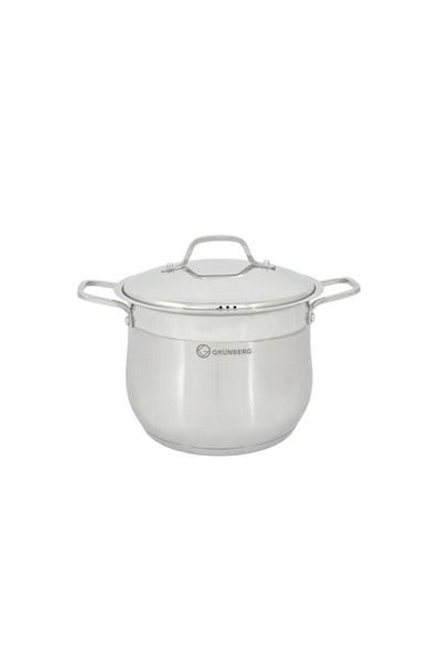 OEM Oală profesională din oțel inoxidabil cu capac, 9L, Grunberg - GR3124