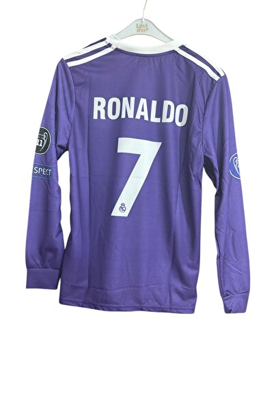 FAMİLYSTAN REALMADRİD 218 RONALDO UZUN KOL MOR TASARIM YETİŞKİN FORMASI