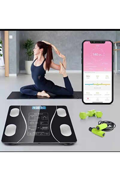 Voground Dijital akıllı baskül uygulamalı vücut yağ kas ölçüm baskül