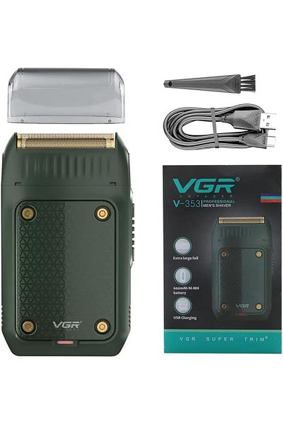 VGR ماكينة حلاقة كهربائية احترافية فائقة النحافة V-353 - قابلة لإعادة الشحن