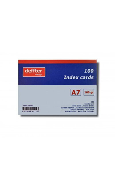 DEFFTER İndex Kartı A7 Beyaz Düz 64269-4