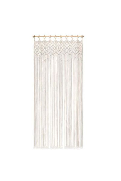 TOPI TOY Accesoriu decorativ macrame ecru pentru usa, perete sau fereastra, 100 × 200 cm