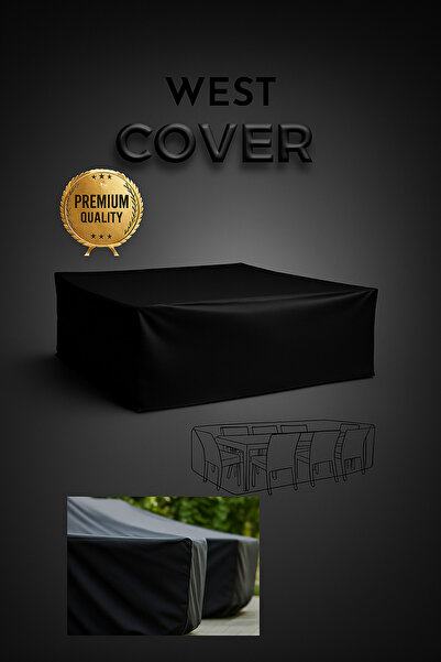 WestCover غطاء حماية لأثاث الحدائق من فينليكس عالي الجودة مقاس 300 × 140 × 70 سم باللون الأسود