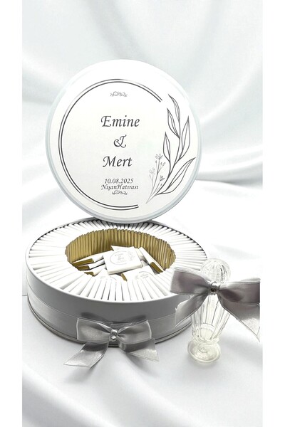 Popy Gift Chocolate 50 Adet Isme Özel Nikah/Söz/Nişan Hatırası Hediyelik Çiko...