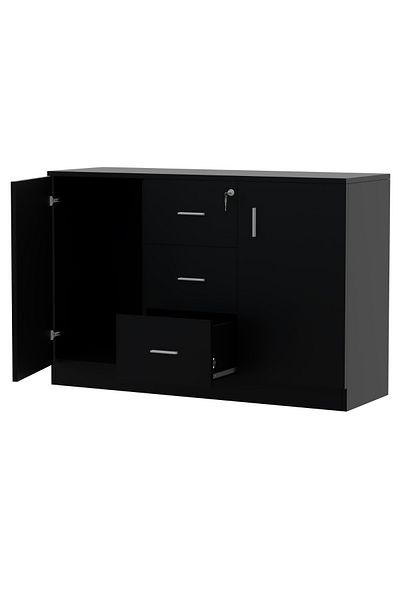 Mahmayi Storage Cabinet for Home Office (Oak Credenza)
