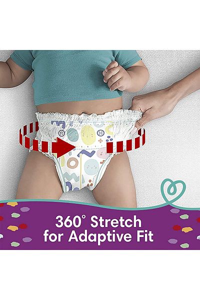 Pampers Diapers Size 5, 52 Count - Pull On Cruisers 360° Fit Disposable Baby Diapers
