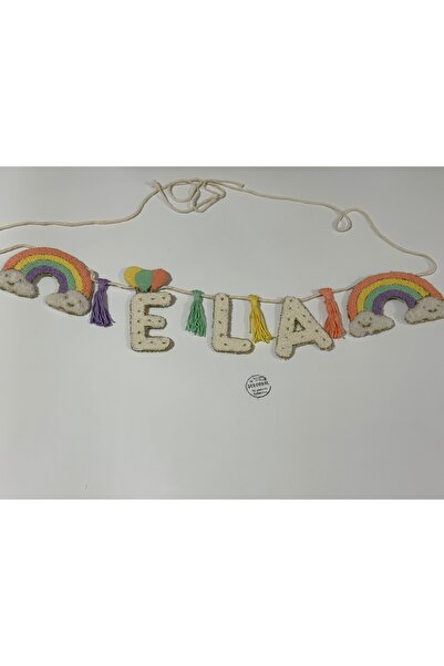 Dekorbal Punch isimli oda & kapı süsü bebek odası duvar dekoru bunner beşik süsü