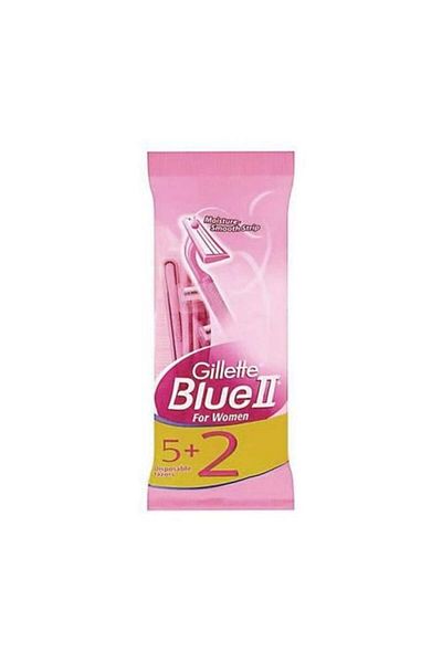 Gillette Blue II Women's Razor Pink - 5+2 Pieces