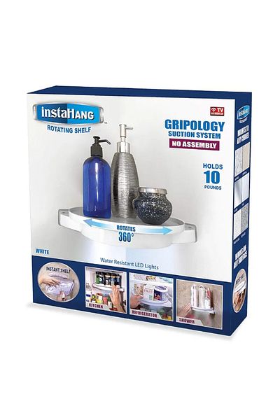 Generic 360° Rotating Corner Storage Organizer - Multi-Purpose Kitchen & Bathroom Shelf