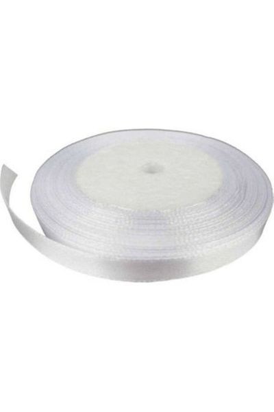 PartAntalya White Satin Ribbon 1 cm 25 Yard -23 Yards Jewelry Ribbon, Wide Satin, Bundle-Embellishment-Decor Ribbons