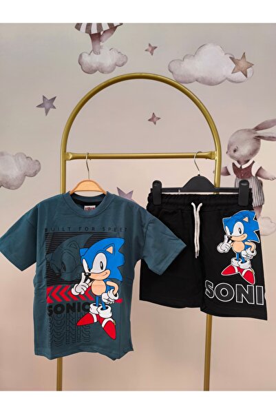 kidsense بدلة شورت بطبعة سونيك للأولاد