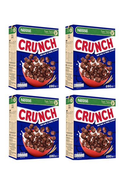 Nestle Crunch Tam Tahıl ve Pirinç Gevreği Kutu 280 Gr x 4 Adet