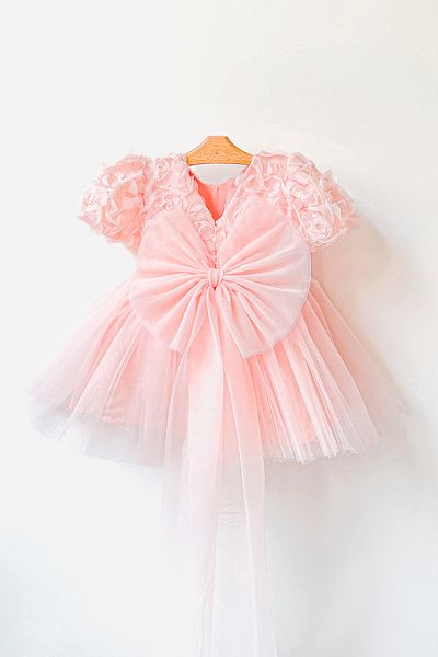 Baby Animals Baby Girl Girl Child Birthday Party Wedding Dress Balloon Rose Bow Tulle Tutu Lined