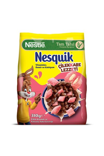 Nesquik Çilekkare Çilek Aromalı Tahıl Gevrek 310Gr x 1 Adet