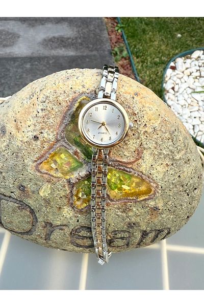 TD TRENDDURAGI Round Gold-Silver Inside White Women Wrist Watch