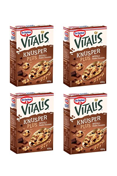 Dr. Oetker Dr.Oetker Vitalis Knusper Plus Çikolatalı 450 Gr x 4 Adet
